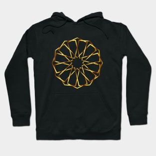 Golden Geometric Pattern Hoodie